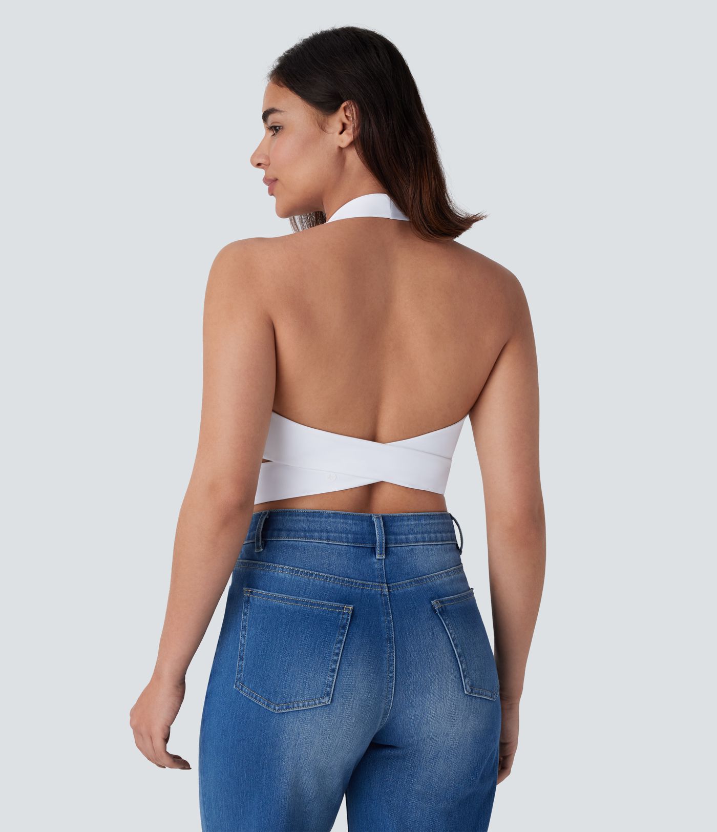 Breezeful™ Halter Backless Adjustable Buckle Quick Dry Cropped Casual Tank Vest Top