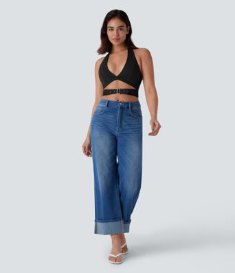 Breezeful™ Halter Adjustable Buckle Quick Dry Cropped Casual Tank Top