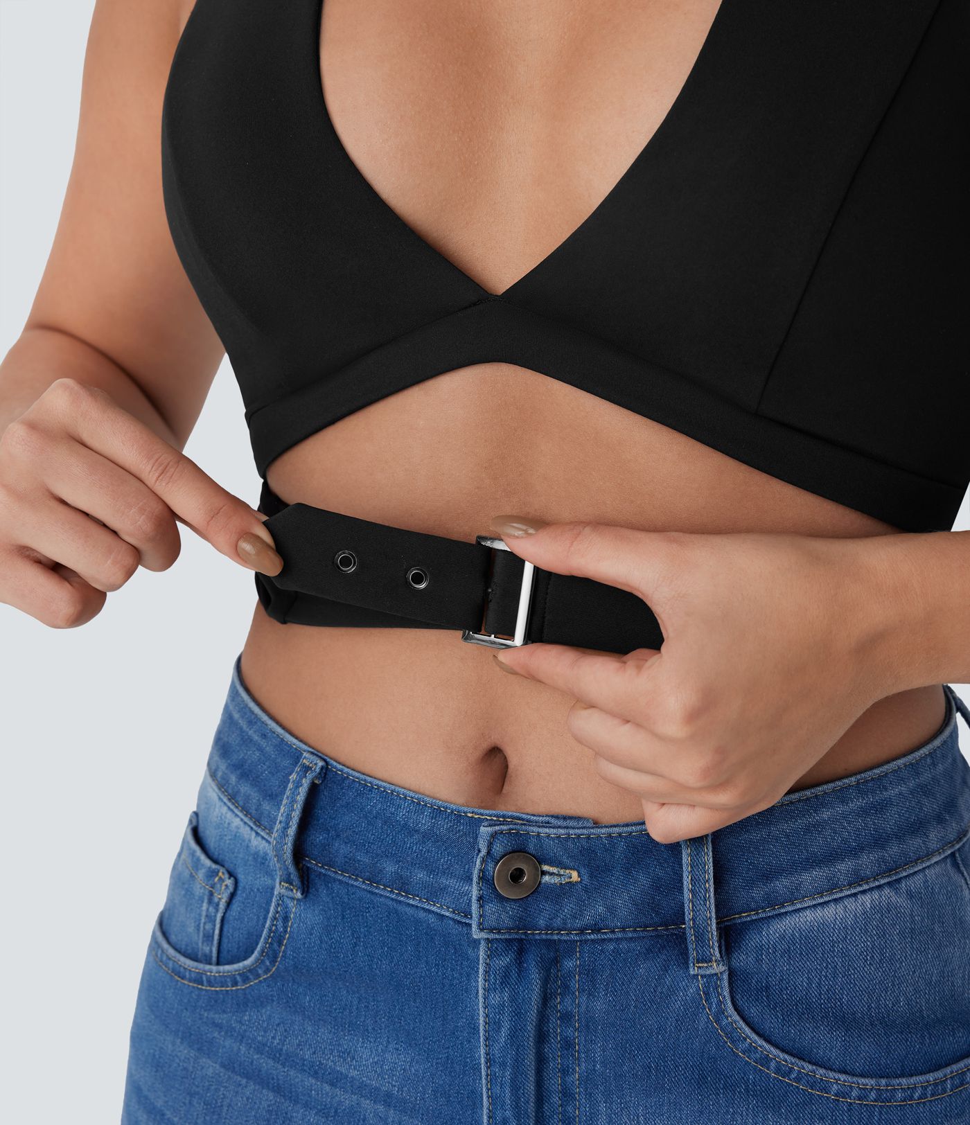 Breezeful™ Halter Adjustable Buckle Quick Dry Cropped Casual Tank Top