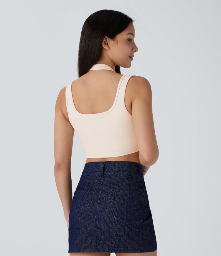 Top Softlyzero™ Plush ajustado sin mangas sin espalda hebilla 2 en 1