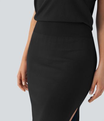 Off Shoulder Short Sleeve Midi Slim Casual Sweater Dress