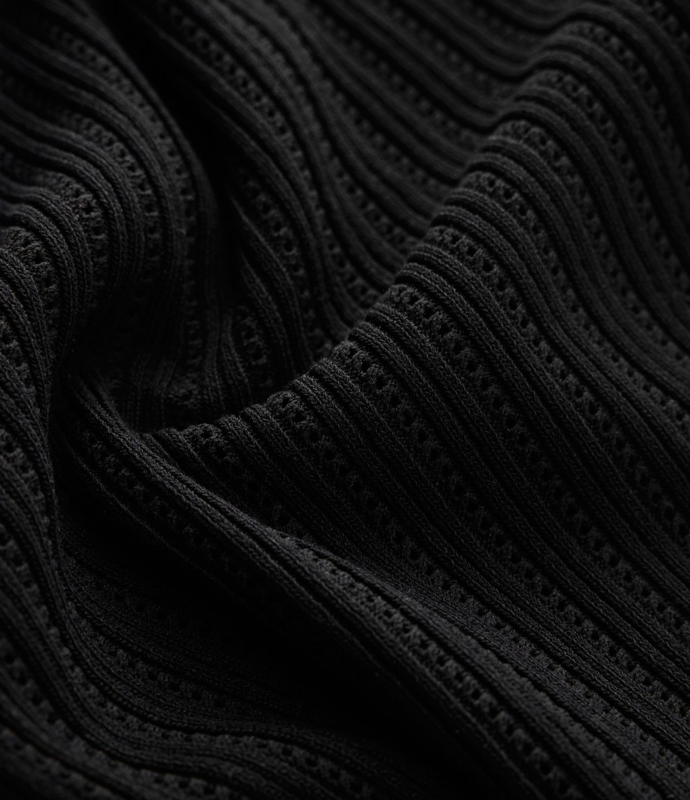 Round Neck Short Sleeve Cut Out Work Sweater