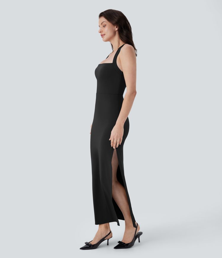 Square Neck Sleeveless Maxi Dress