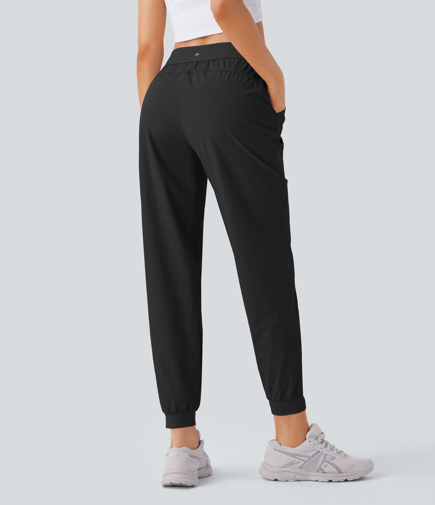 Water Repellent Wear-Resistant Mid Rise Drawstring Pockets Hiking Pile Joggers