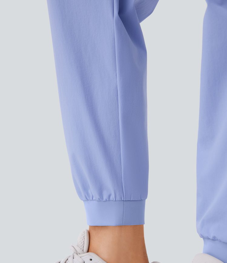 Water Repellent Wear-Resistant Mid Rise Drawstring Pockets Hiking Pile Joggers