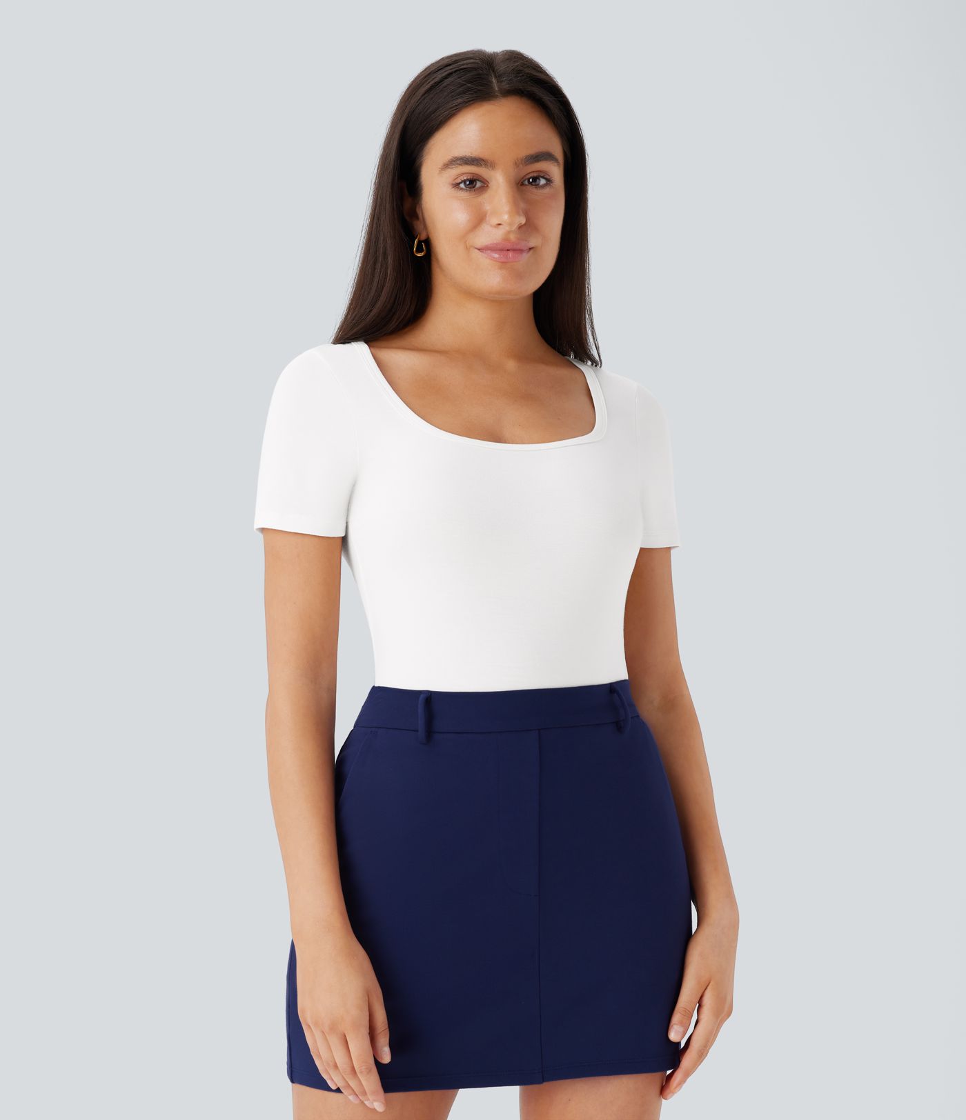 U-Ausschnitt Kurzarm Body Slim Fit Arbeitskleidung