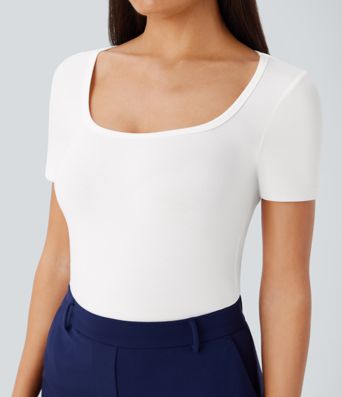 U-Ausschnitt Kurzarm Body Slim Fit Arbeitskleidung