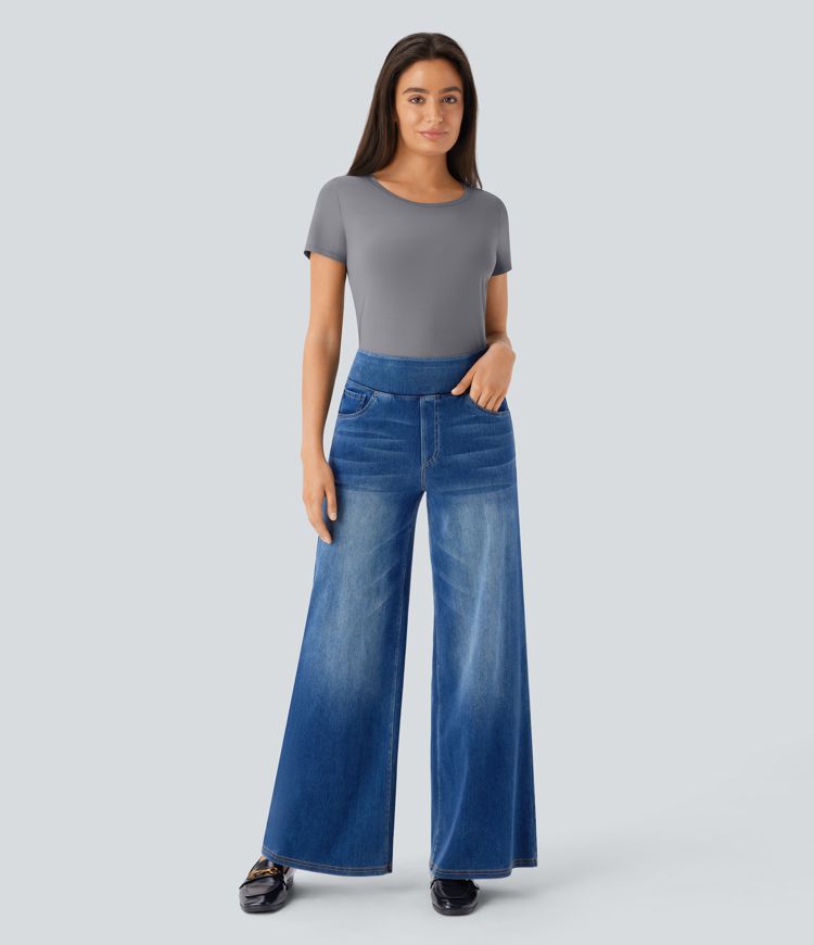 Round Neck Short Sleeve Basic Work Top