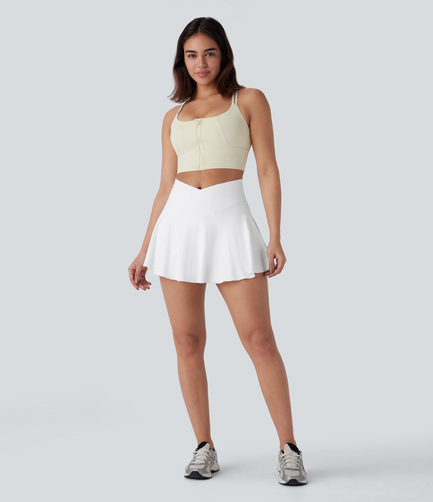 OneForm Seamless Flow Crossover High Waisted 2-in-1 Mini Yoga Skirt