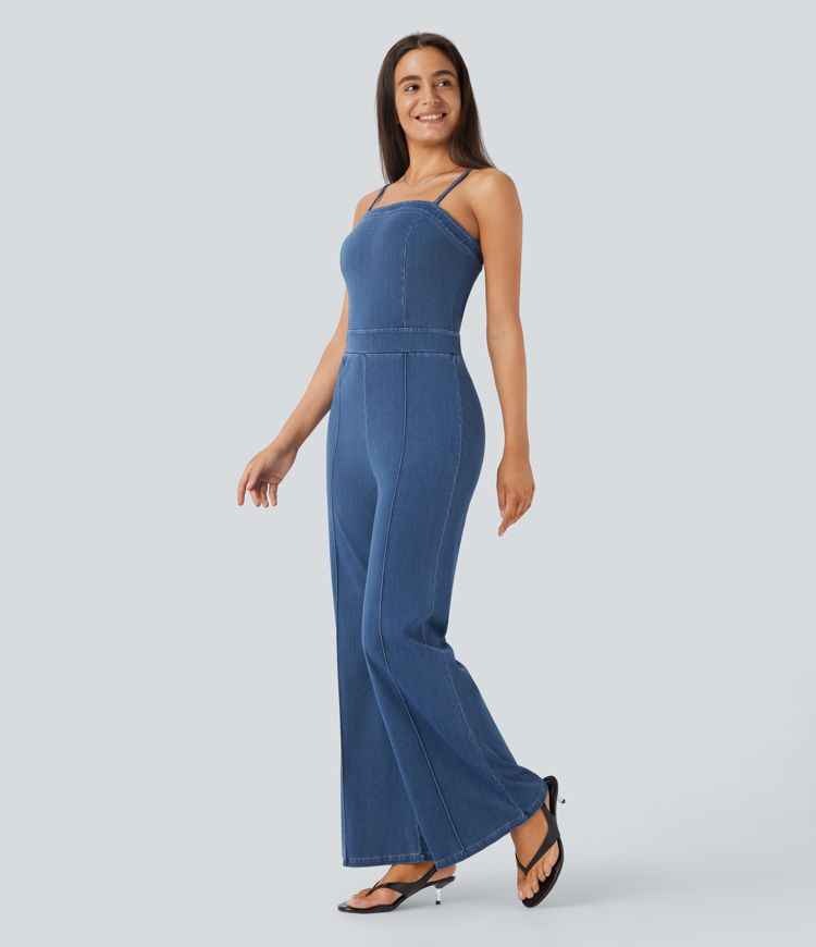 Halara Flex™ Washed Denim Casual Jumpsuit