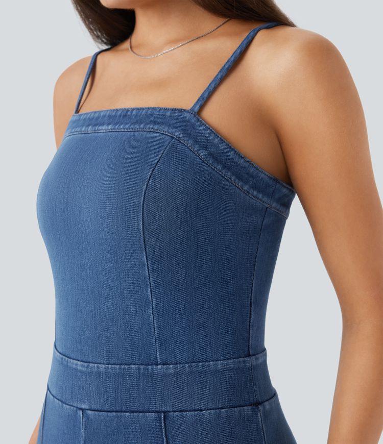 Halara Flex™ Washed Denim Casual Jumpsuit