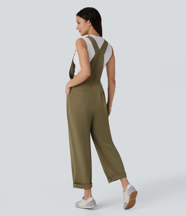 Lässiger Cargo-Overall mit mehreren Taschen und verstellbaren Trägern