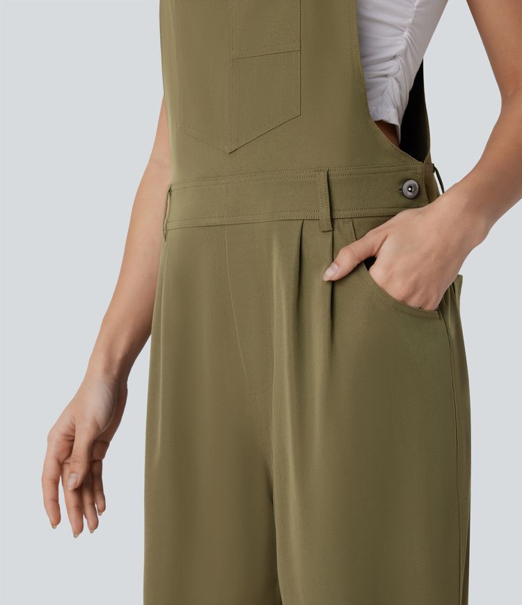 Lässiger Cargo-Overall mit mehreren Taschen und verstellbaren Trägern