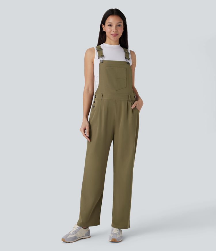 Lässiger Cargo-Overall mit mehreren Taschen und verstellbaren Trägern