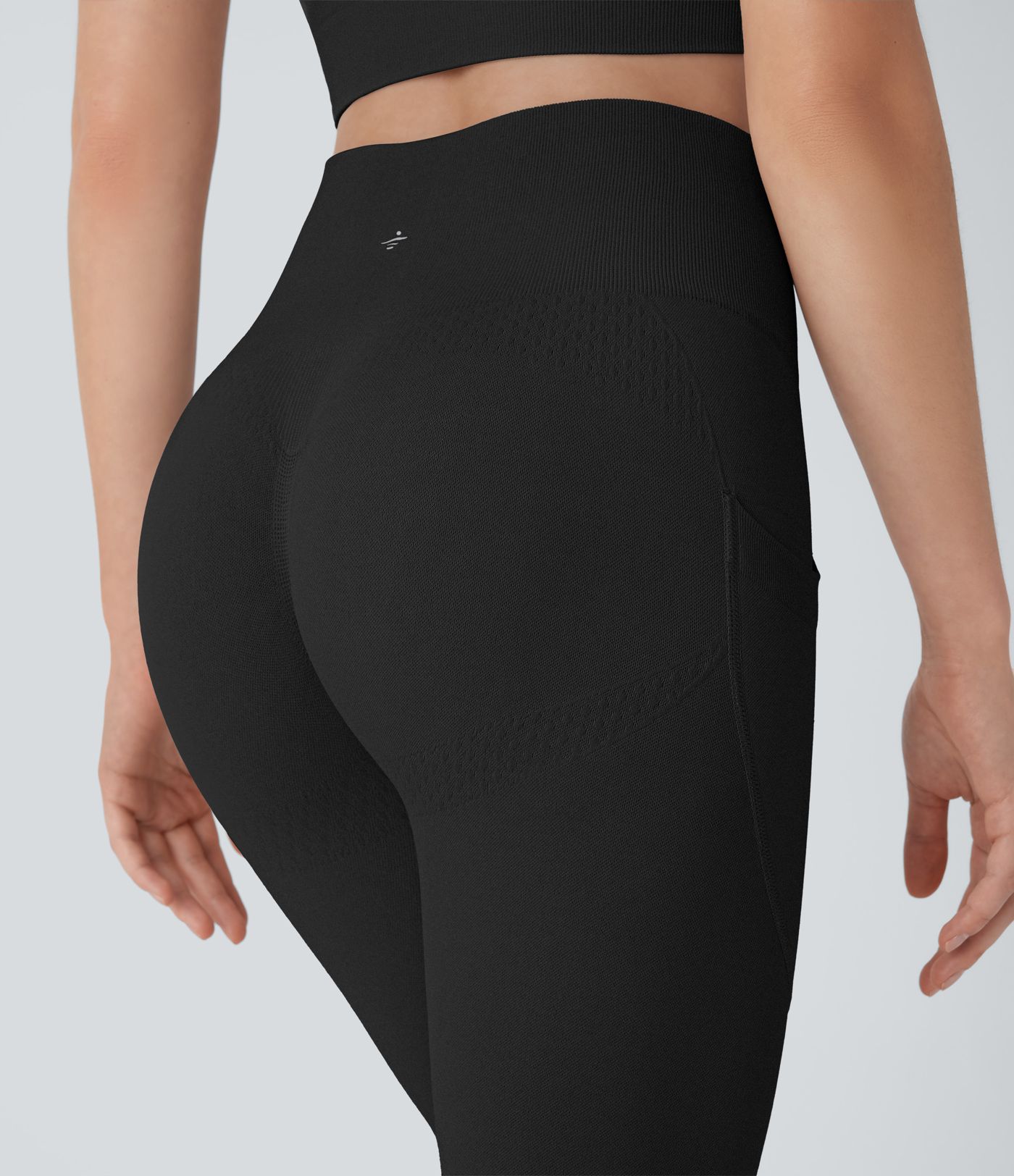 Seamless Flow High Waisted Tummy Control Butt Lifting Tights Women Gym Scrunch Yoga Leggings with Pockets