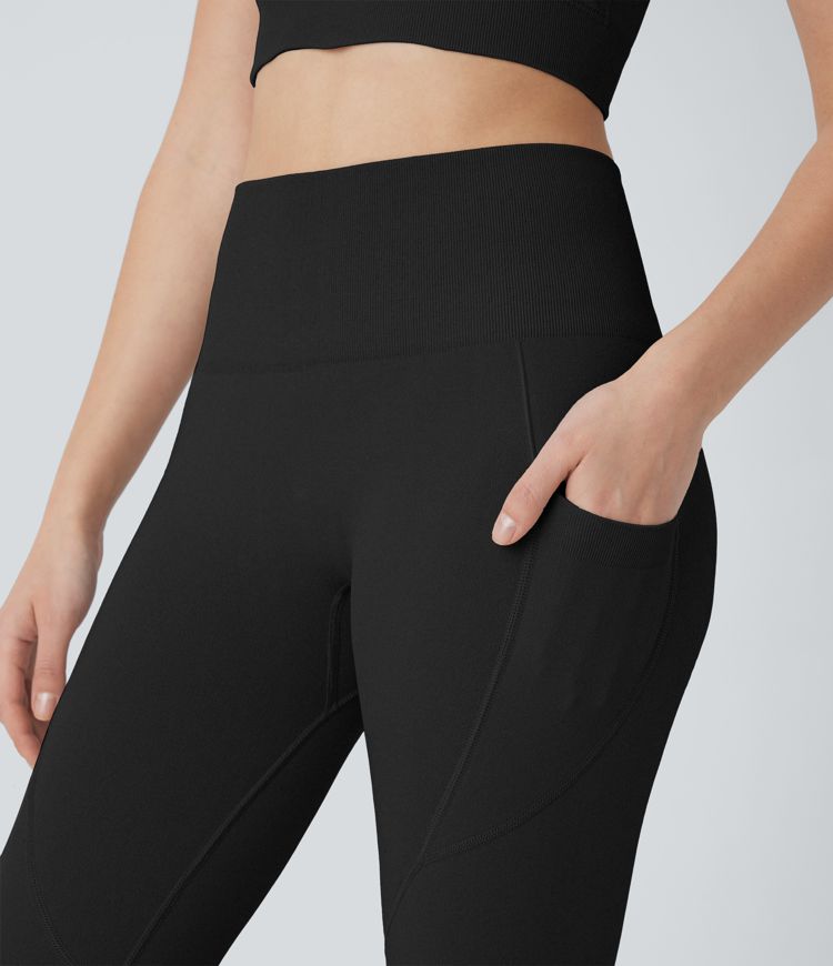 Seamless Flow High Waisted Tummy Control Butt Lifting Pocket Yoga Leggings