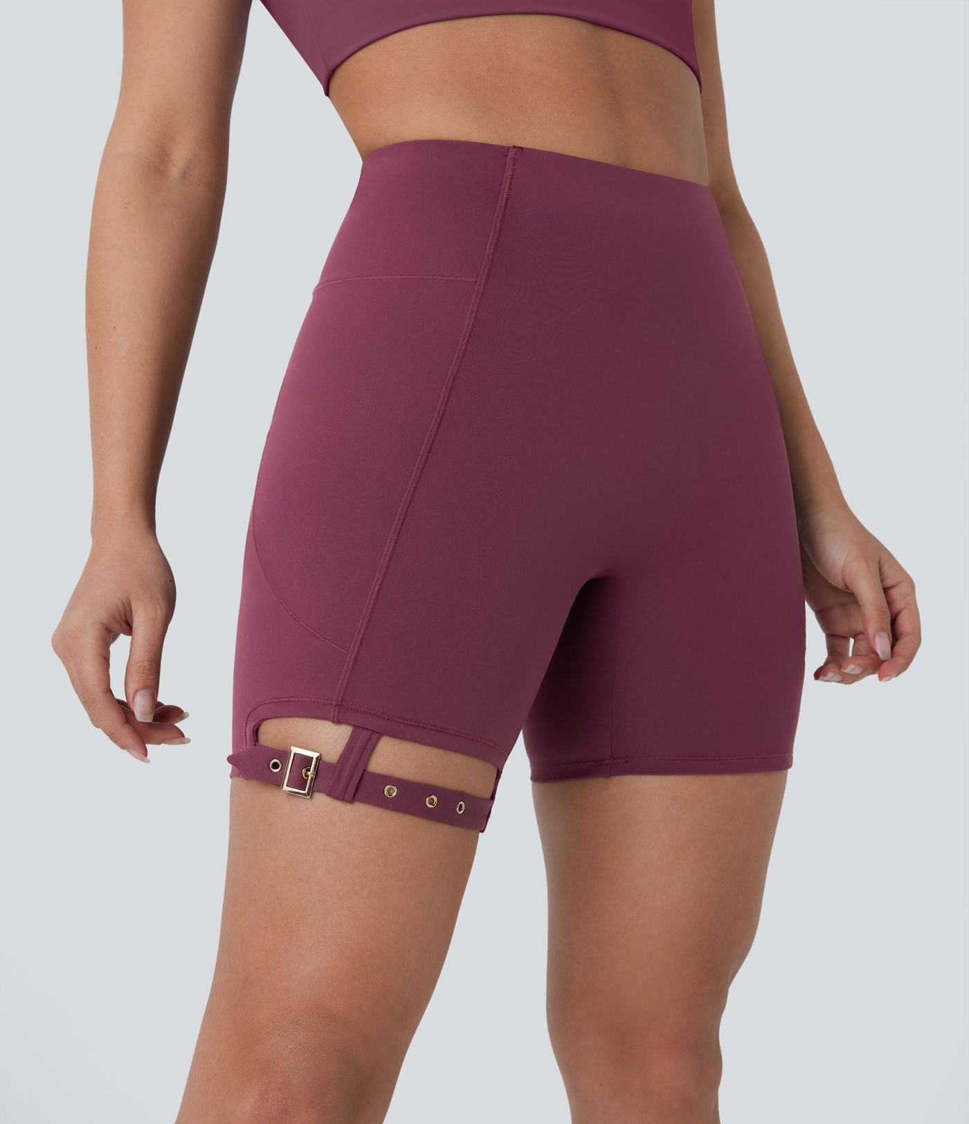 Softlyzero™ Airy, hoch taillierte Bikershorts mit Seitentasche und verstellbarer Schnalle, Cool Touch, 17,8cm