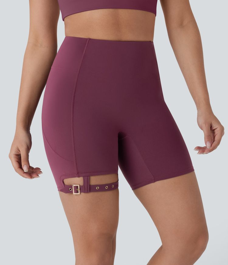 Softlyzero™ Airy, hoch taillierte Bikershorts mit Seitentasche und verstellbarer Schnalle, Cool Touch, 17,8cm