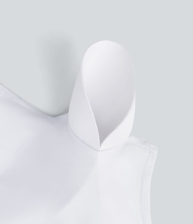 Breezeful™ Cut Out Contrast Mesh Pleated Hem 2 Piece Set Side Pocket Mini Quick Dry Dance Active Tank Dress