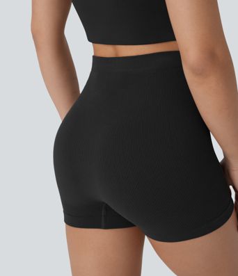 Nahtlose Freizeit-Shorts mit niedrigem Bund