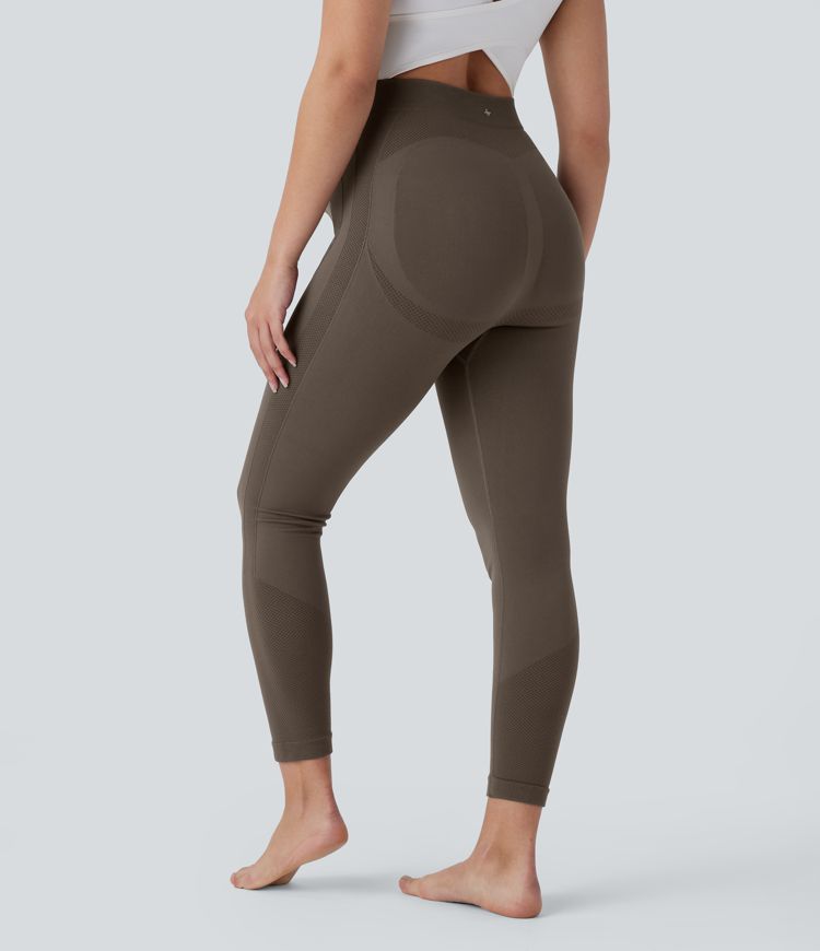 Seamless Flow Super High Waisted 7/8 Yoga Maternity Leggings