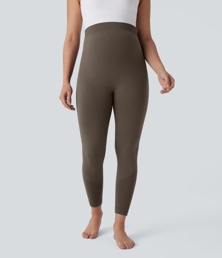 Seamless Flow Super High Waisted 7/8 Yoga Maternity Leggings