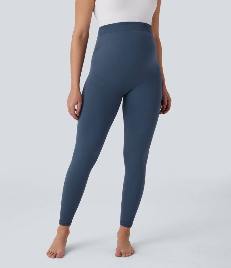 Seamless Flow Super High Waisted 7/8 Yoga Maternity Leggings