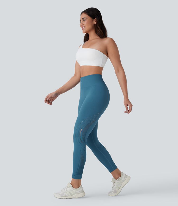 OneForm Seamless Flow High Waisted Perforated 7/8 Yoga Leggings