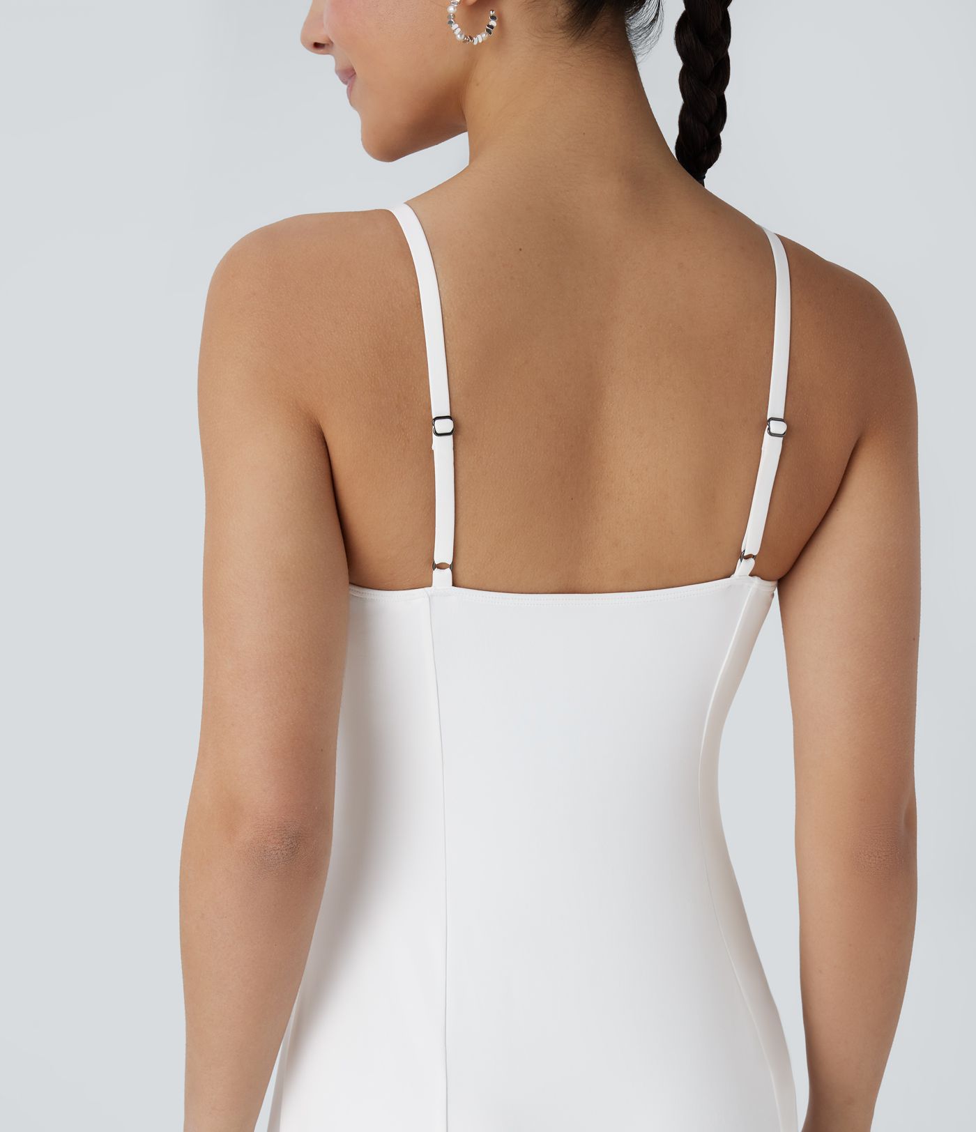 Contrast Mesh Maxi Flowy Slip Dress