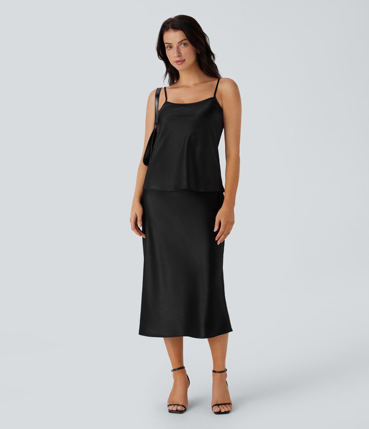 Camisole-Top aus Satin mit verstellbaren Trägern
