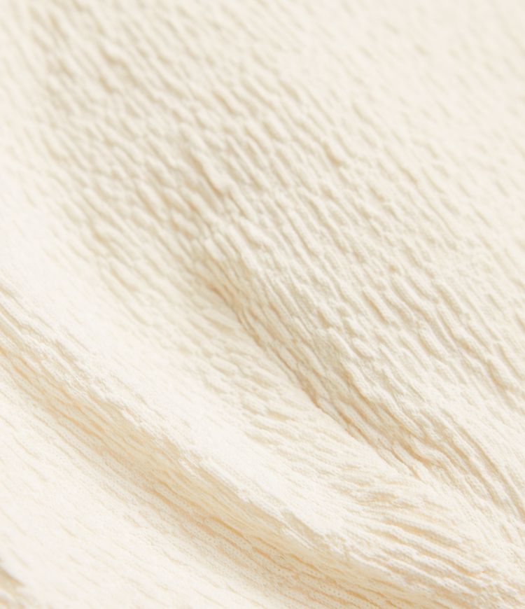 Haut de maillot de bain bikini texturé à col carré et dos nu