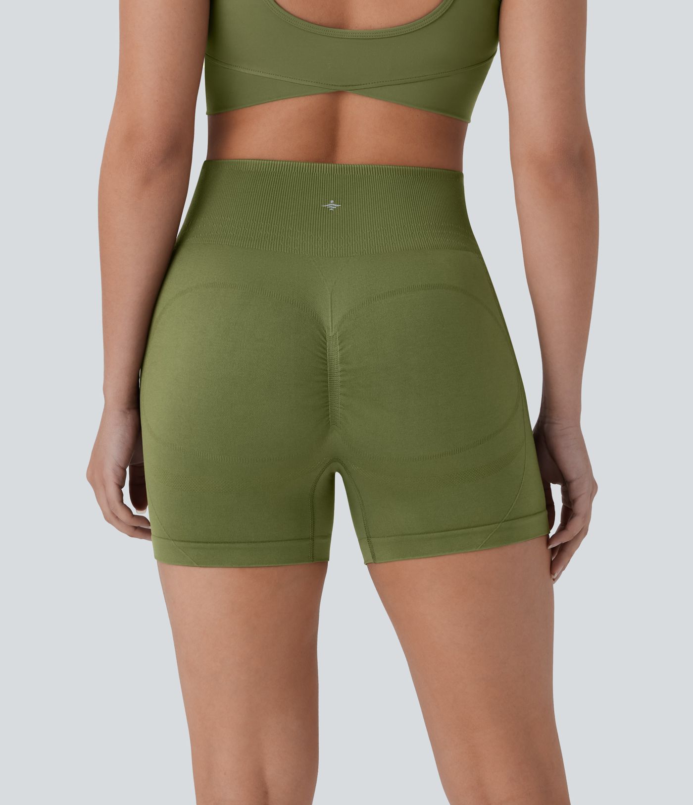 Pantalón corto yoga tiro alto sin costura 4 pulgada