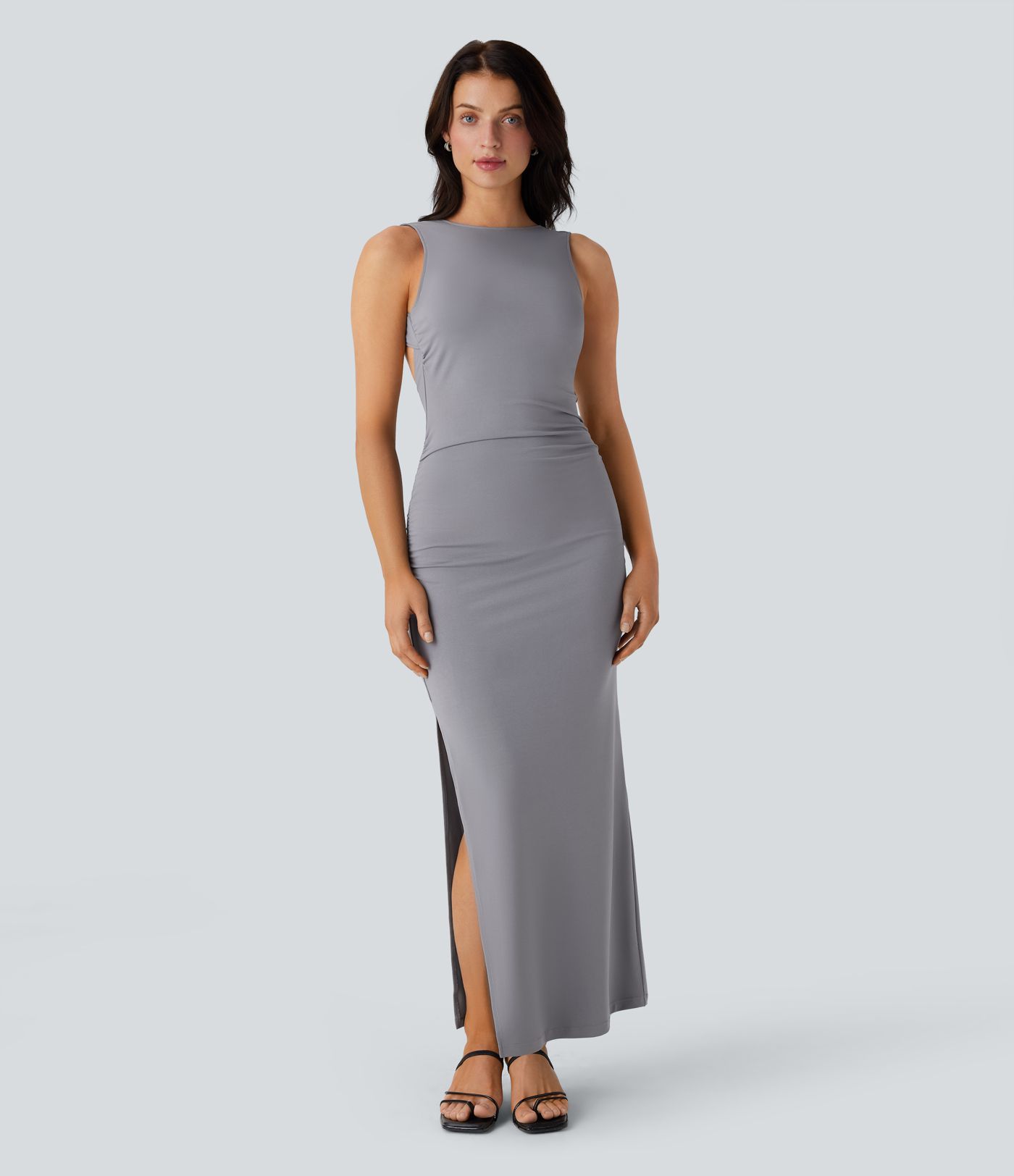 Robe Longue Moulante Sans Manches