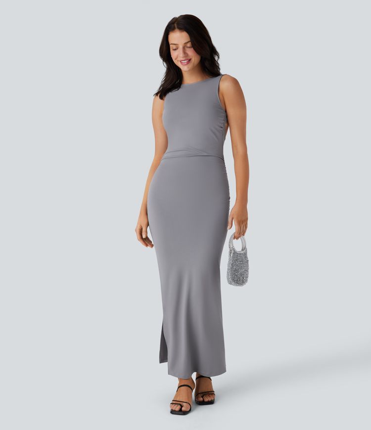 Robe Longue Moulante Sans Manches