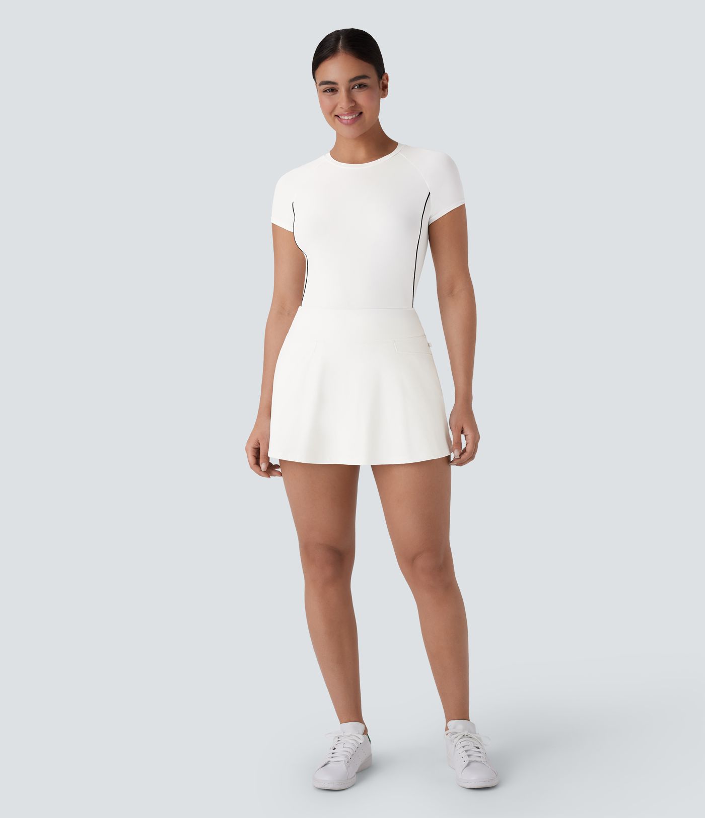 Softlyzero™ QuickDry Jupe-short mini 2-en-1 golf taille mi-haute avec multiples poches - Tee de golf