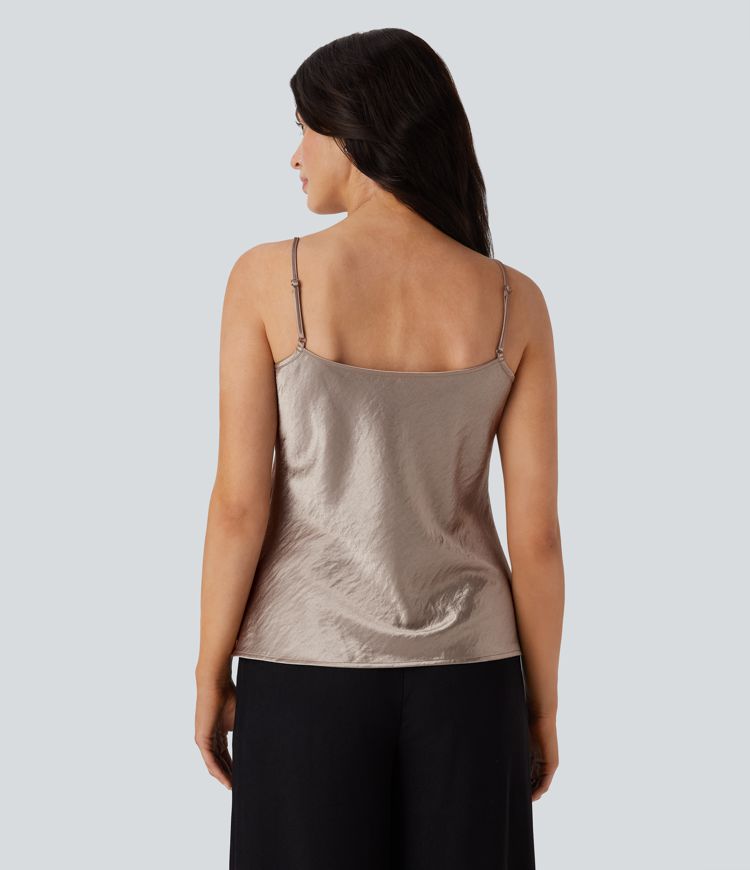 Camisola oficina satén tirante ajustable