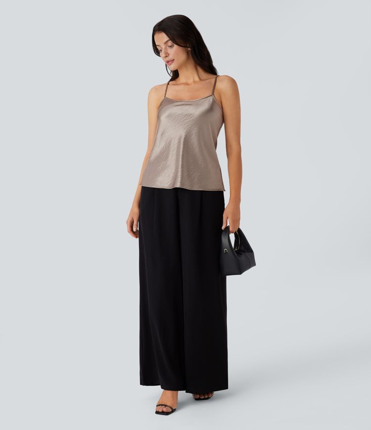 Camisola oficina satén tirante ajustable