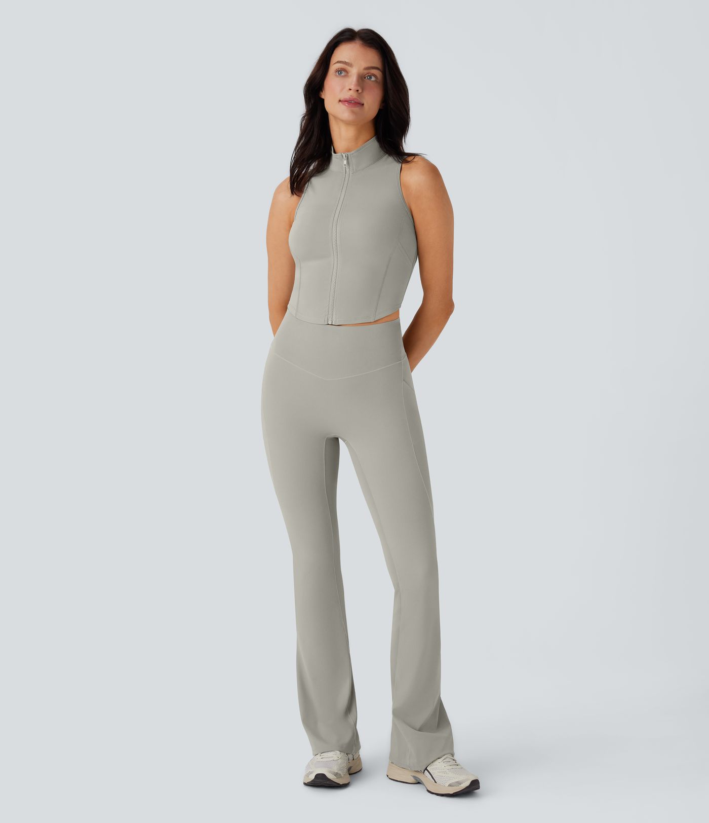 SoftlyZero™ QuickDry High Waisted Tummy Control Pocket Yoga Flare Leggings