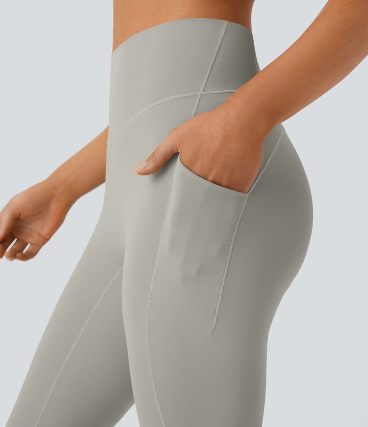 SoftlyZero™ QuickDry High Waisted Tummy Control Pocket Yoga Flare Leggings