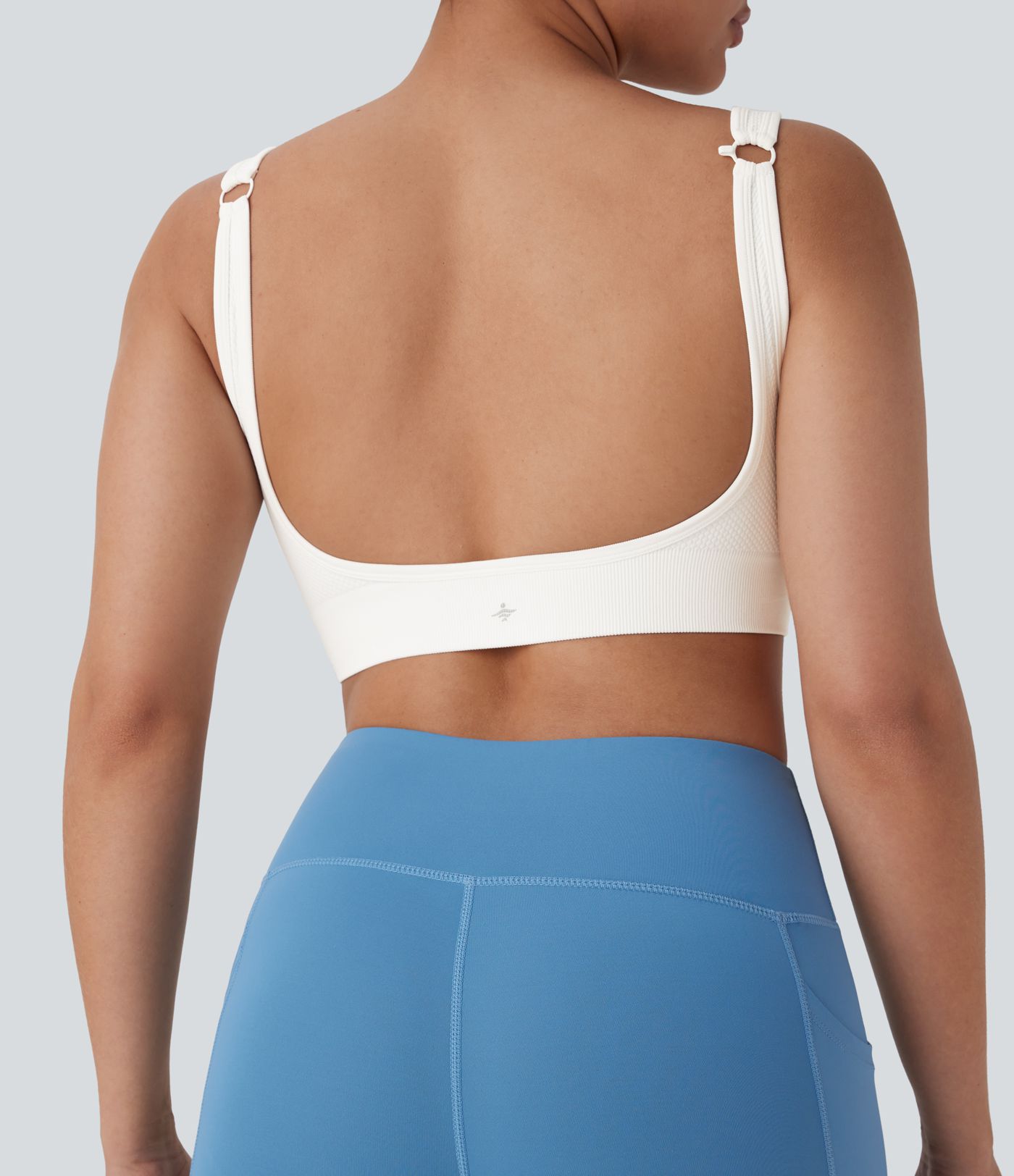 OneForm Seamless Flow Low Support Zipper Yoga Sports Bra