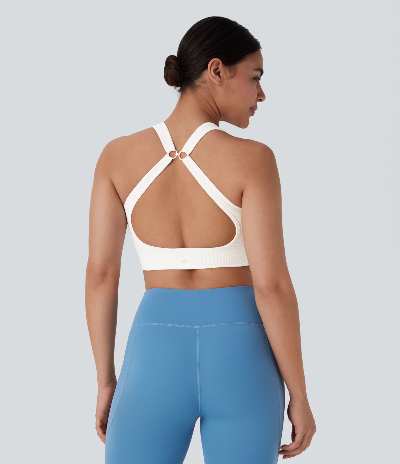 OneForm Seamless Flow Low Support Zipper Yoga Sports Bra
