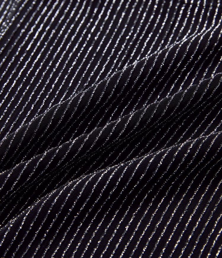 Mini Falda ajustada tiro alto bolsillo lateral raya metalizada 2 en 1