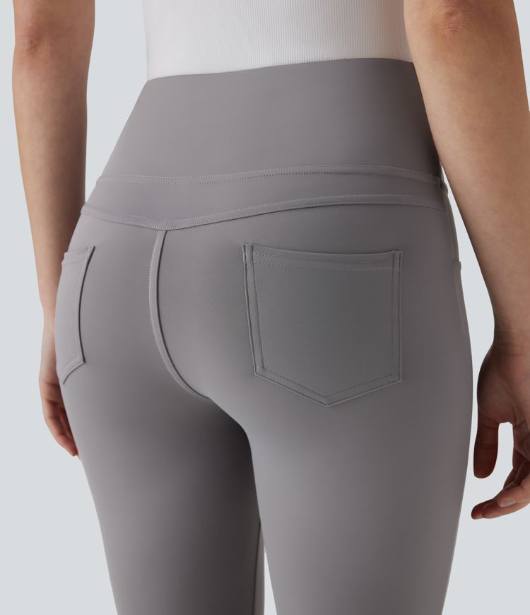 Halara Flex™ DayStretch - Schmal zulaufende, verkürzte Arbeits-Hose mit hohem Bund und Seitentaschen