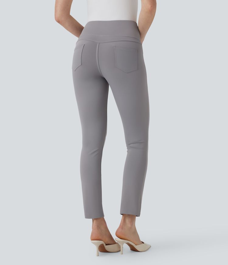 Halara Flex™ DayStretch - Schmal zulaufende, verkürzte Arbeits-Hose mit hohem Bund und Seitentaschen