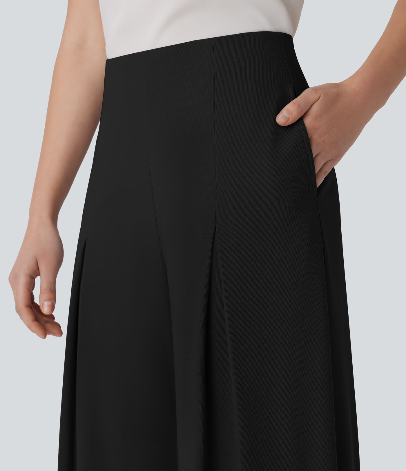 Halara Flex™ High Waisted Pocket Palazzo Wide Leg Micro Waffle Work Pants