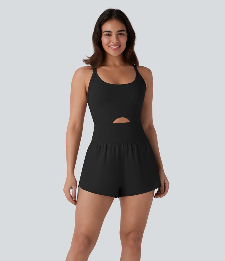 SoftlyZero™ QuickDry  Tummy Control 2-in-1 Pocket Yoga Jumpsuit