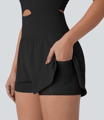 SoftlyZero™ QuickDry  Tummy Control 2-in-1 Pocket Yoga Jumpsuit