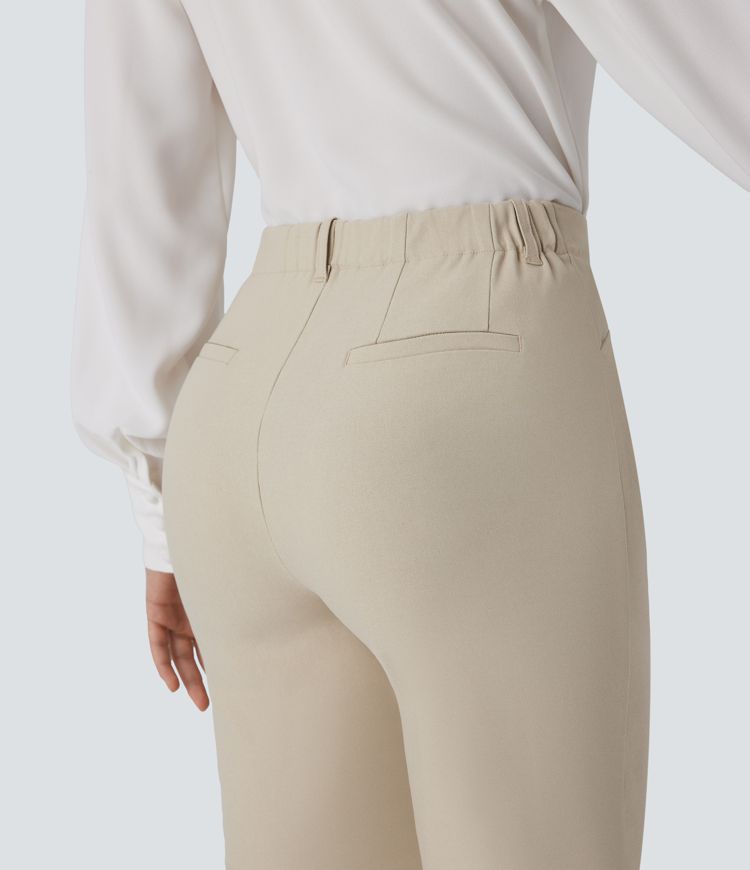 Mid Rise Zipper Pocket Work Shorts 9''