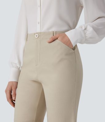 Mid Rise Zipper Pocket Work Shorts 9''