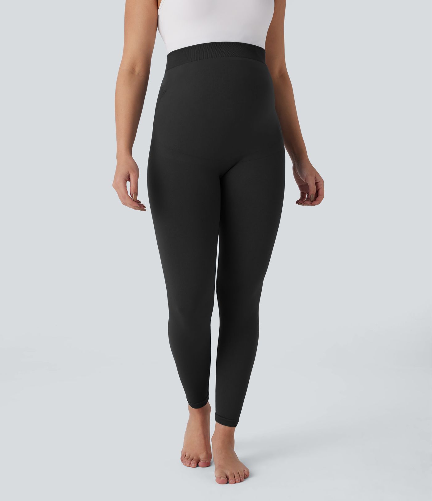 OneForm Seamless Flow Super High Waisted 7/8 Yoga Maternity Leggings
